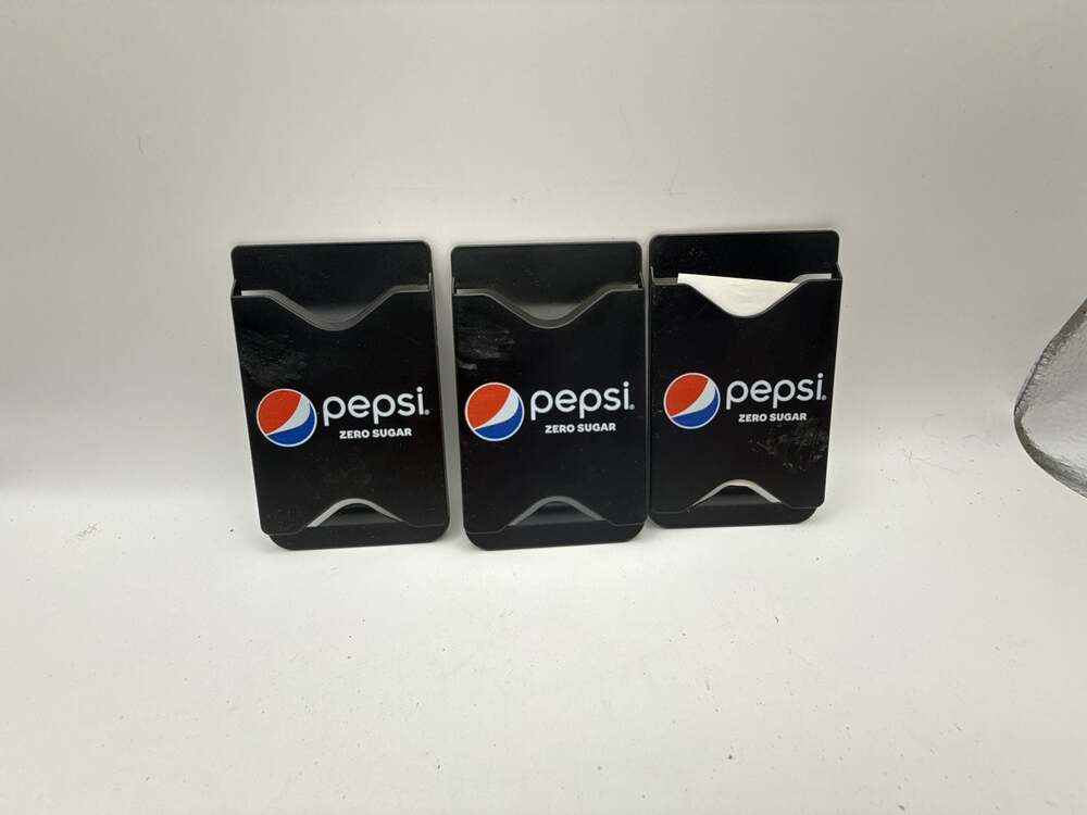 Set of 3 Pepsi Zero Sugar Adhesive V.I.P. Phone Card Holder Sleeves